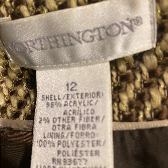 Worthington Size 12 women’s blazer, brown/tan fully lined - Picture 4 of 6